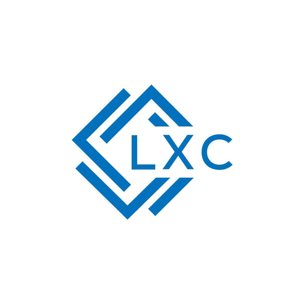 LXC letter logo design on white background. LXC creative circle letter logo concept. LXC letter design. vector