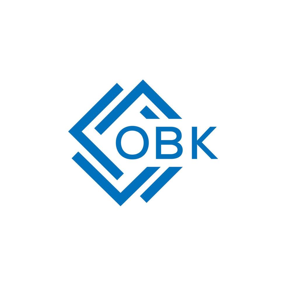 Obk letra logo diseño en blanco antecedentes. Obk creativo circulo letra logo concepto. Obk letra diseño. vector