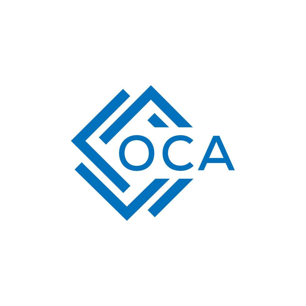 oca letra logo diseño en blanco antecedentes. oca creativo circulo letra logo concepto. oca letra diseño. vector