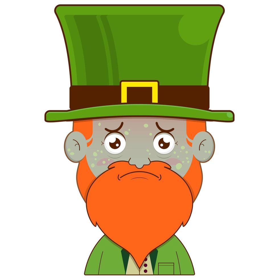 elf leprechaun pandemic face cartoon cute for saint patrick's day vector