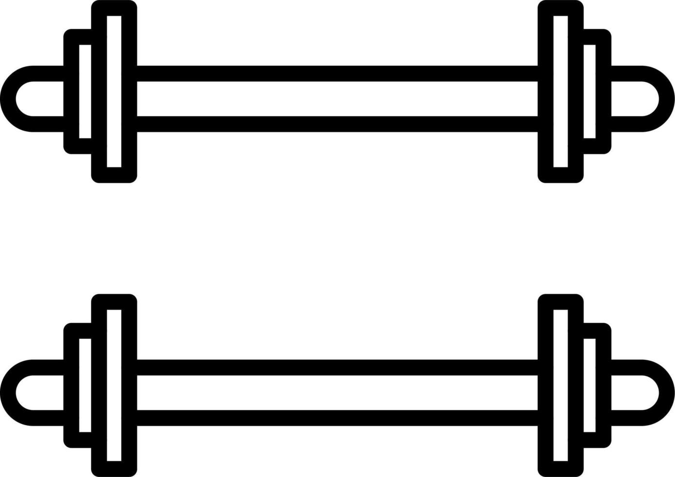 Weighted Bars Vector Icon