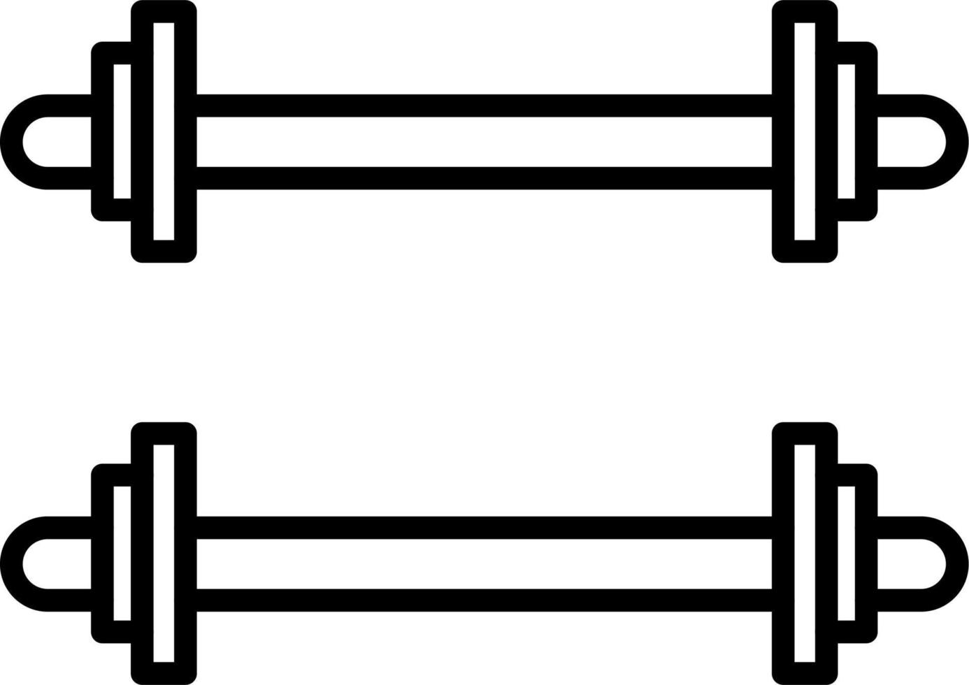 Weighted Bars Vector Icon