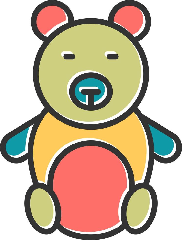 icono de vector de oso de peluche