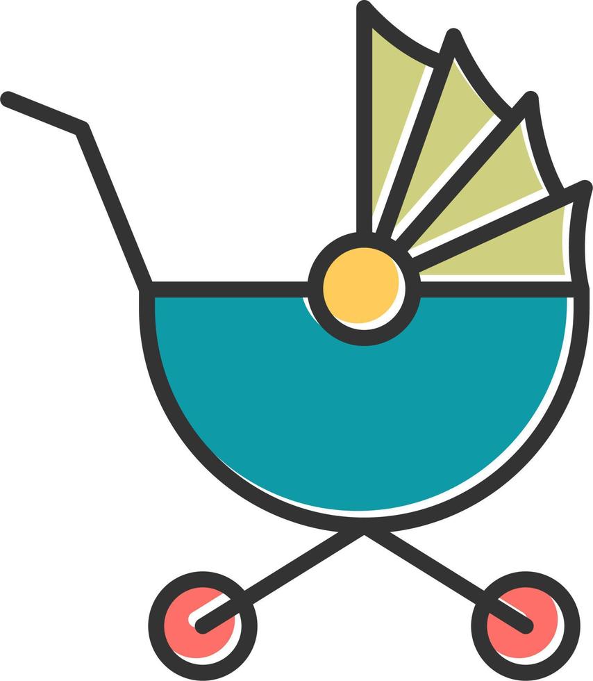 Baby Stroller Vector Icon