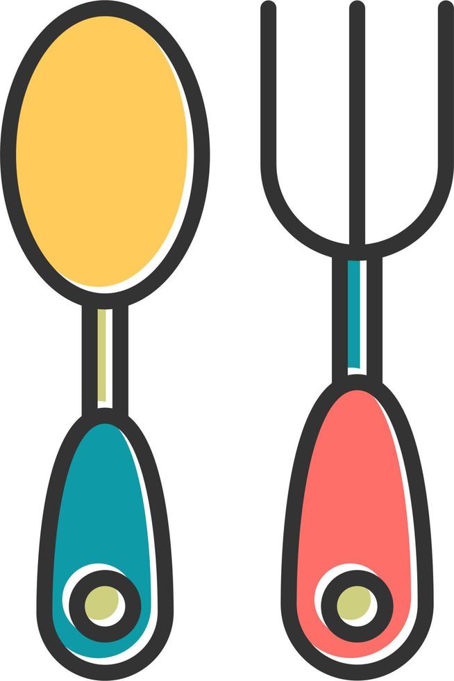 Baby Cutlery Vector Icon