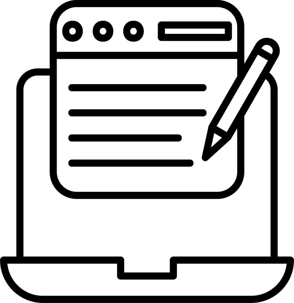 Content Writing Vector Icon