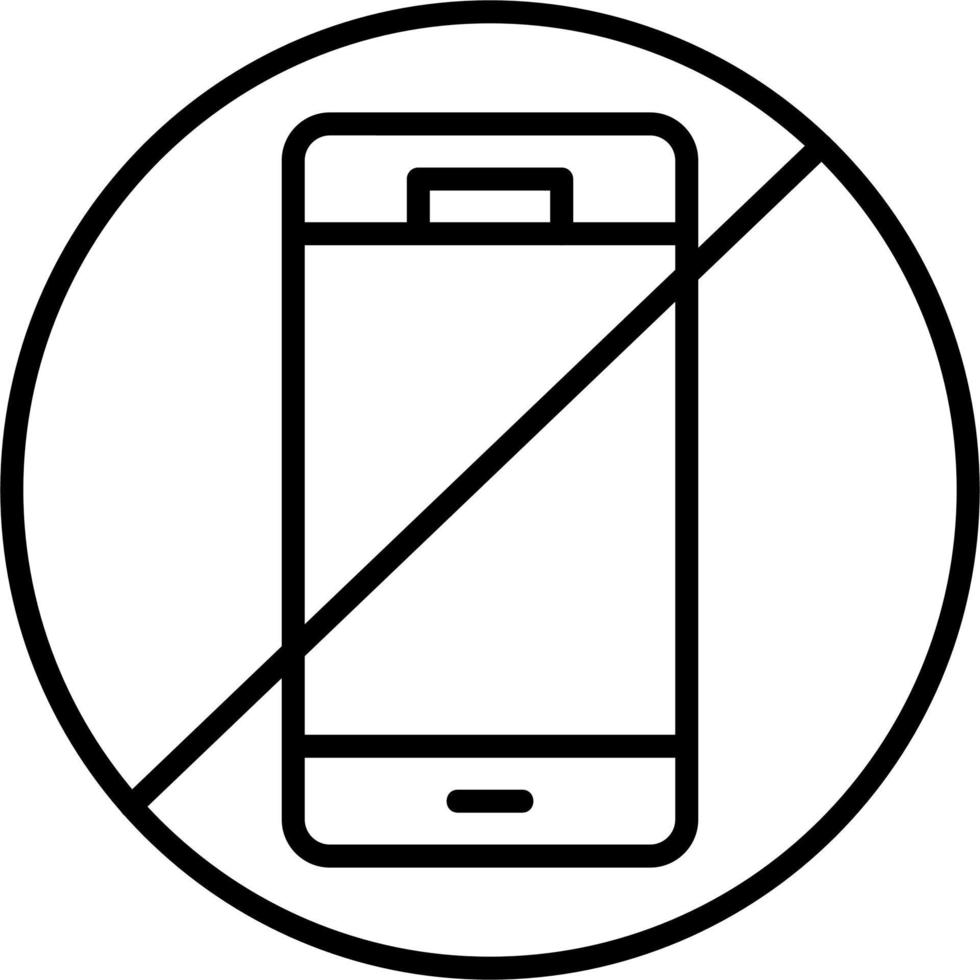No Mobile Phone Vector Icon