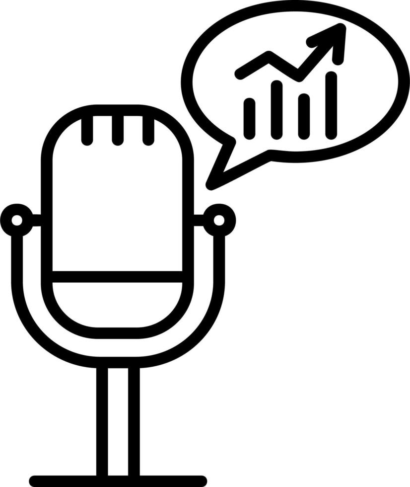 Bar Chart Podcast Vector Icon