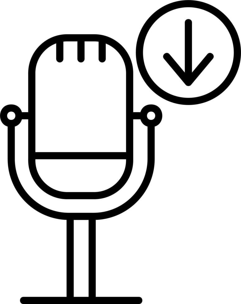 Podcast Download Vector Icon