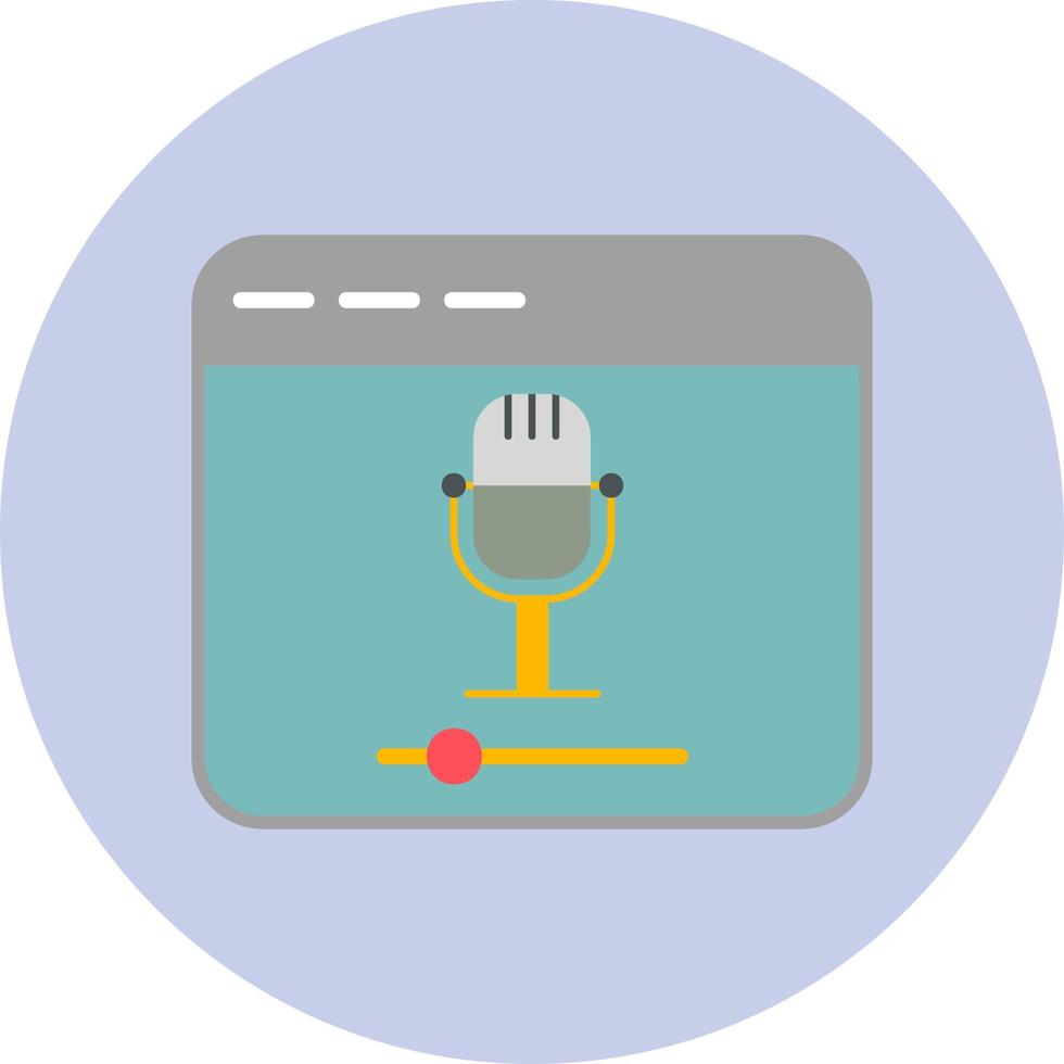 Online Recording Vector Icon