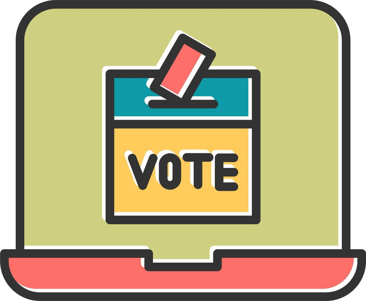 en línea votación vector icono