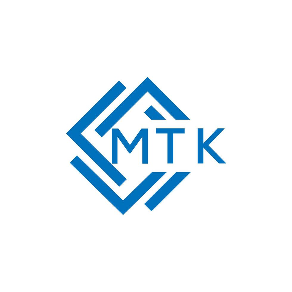 mtk letra logo diseño en blanco antecedentes. mtk creativo circulo letra logo concepto. mtk letra diseño. vector