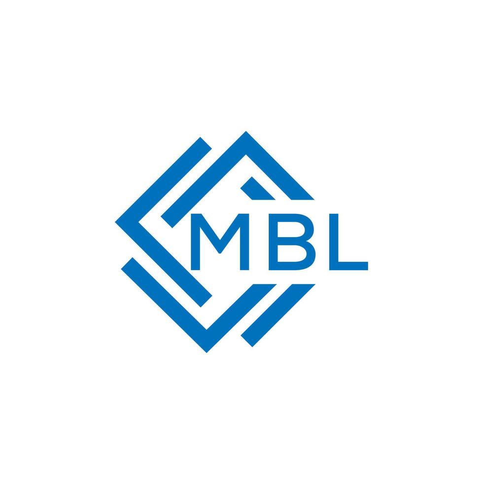 mbl letra logo diseño en blanco antecedentes. mbl creativo circulo letra logo concepto. mbl letra diseño. vector