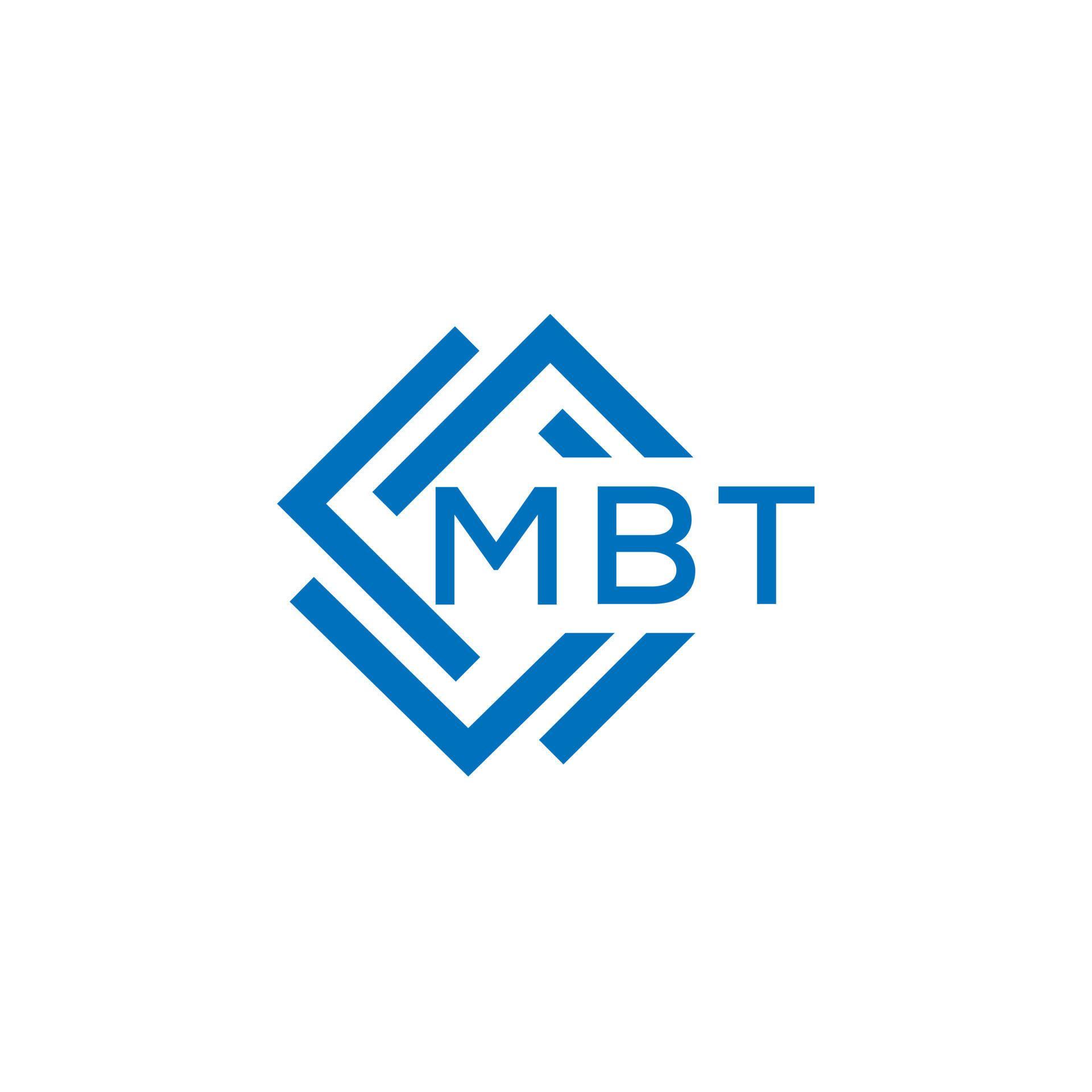MBT letter logo design on white background. MBT creative circle letter