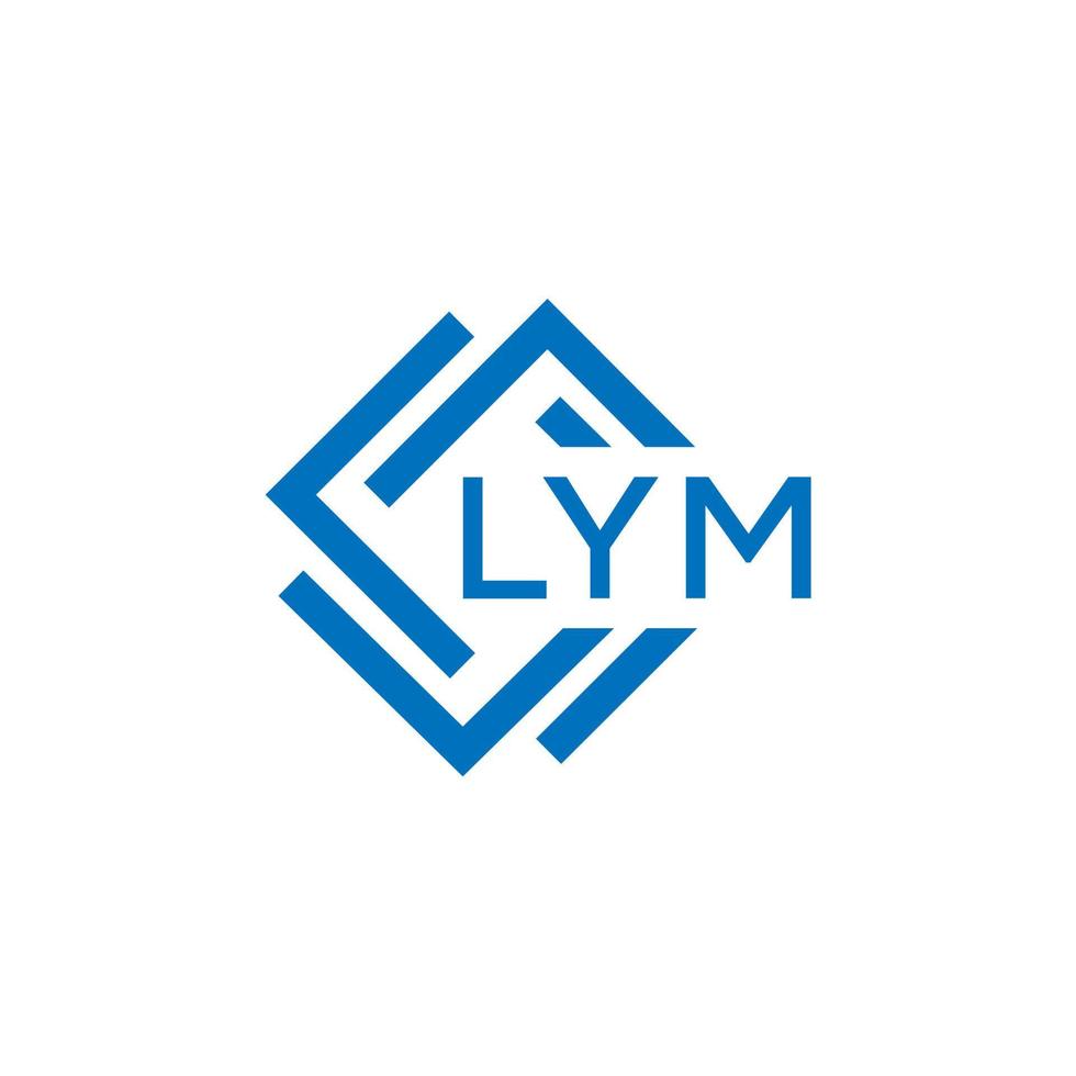 LYM letter logo design on white background. LYM creative circle letter logo concept. LYM letter design. vector