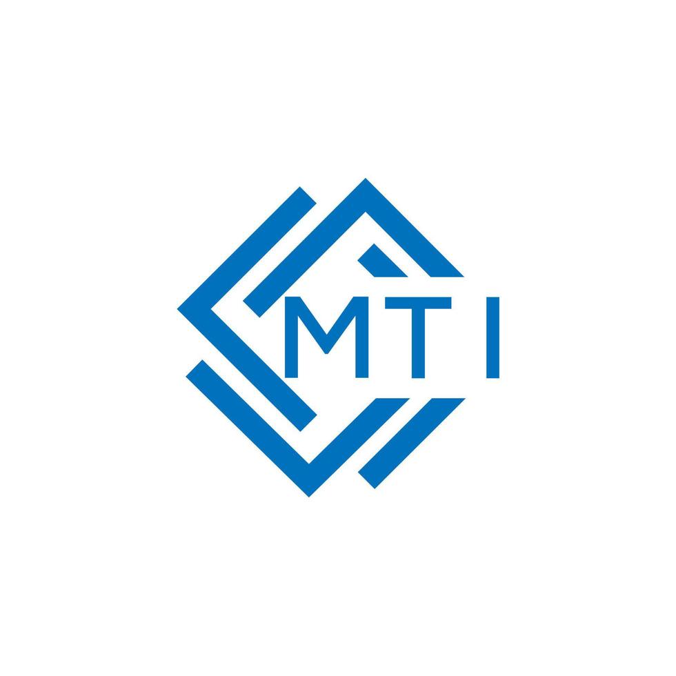 mti letra logo diseño en blanco antecedentes. mti creativo circulo letra logo concepto. mti letra diseño. vector