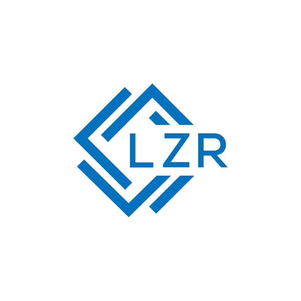 LZR letter logo design on white background. LZR creative circle letter logo concept. LZR letter design. vector