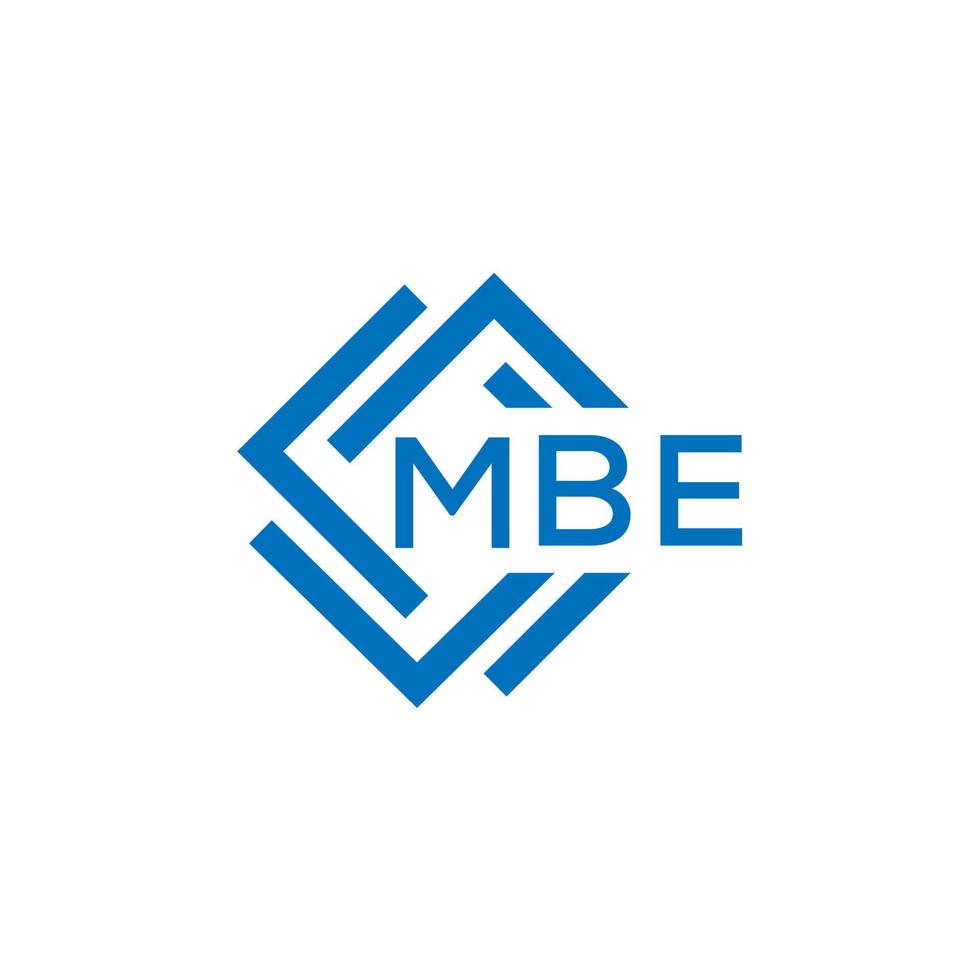 MBE letter logo design on white background. MBE creative circle letter