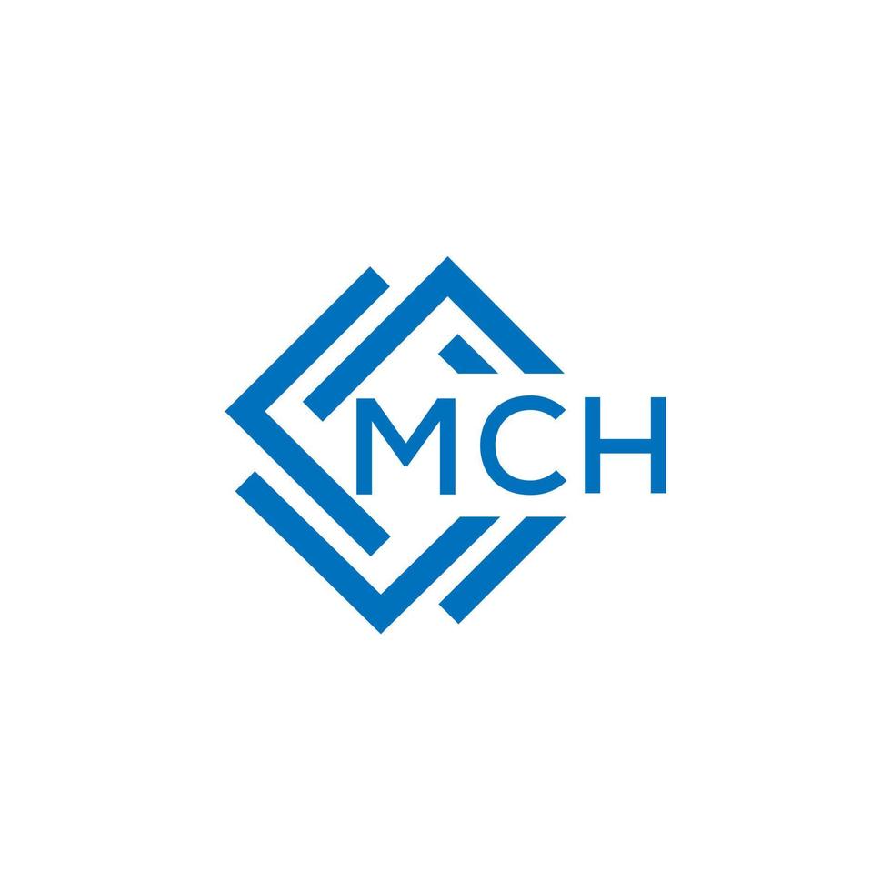 MCH letter logo design on white background. MCH creative circle letter logo concept. MCH letter design. vector