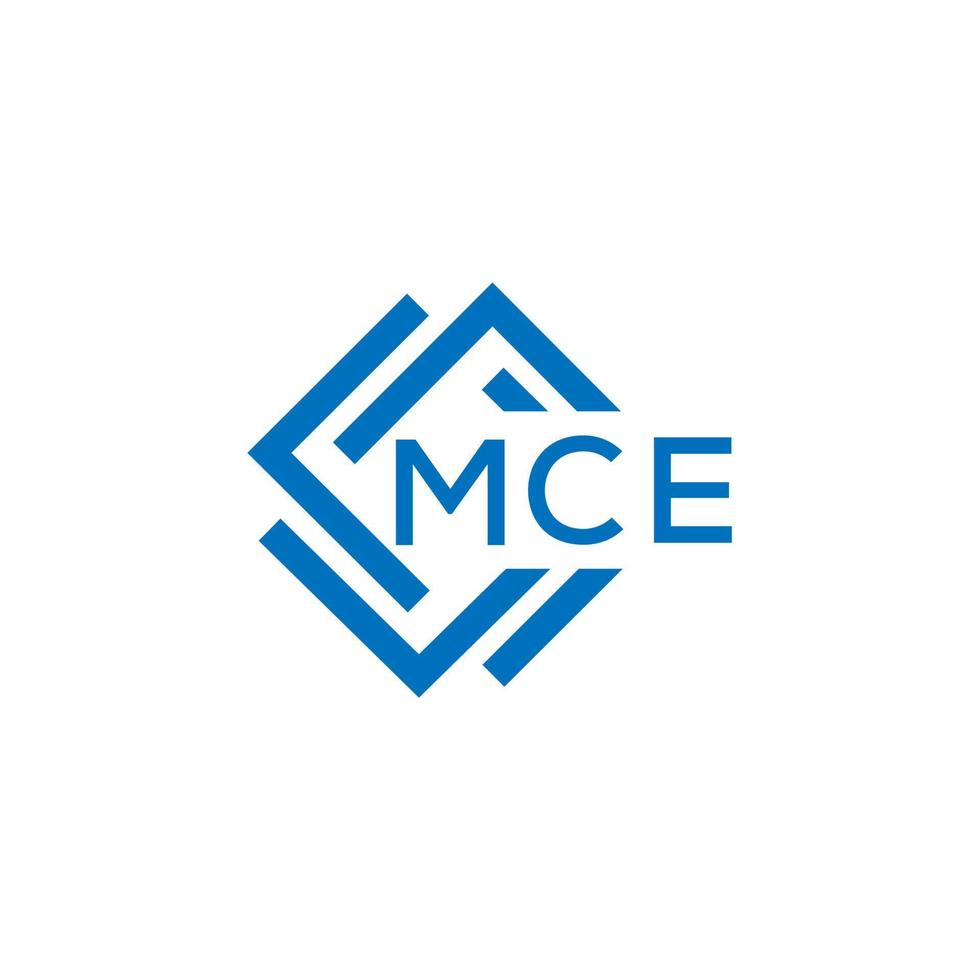 mce letra logo diseño en blanco antecedentes. mce creativo circulo letra logo concepto. mce letra diseño. vector