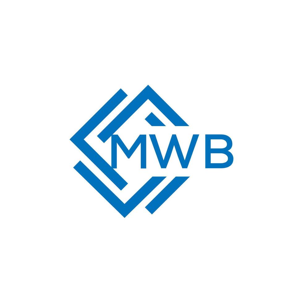 mwb letra logo diseño en blanco antecedentes. mwb creativo circulo letra logo concepto. mwb letra diseño. vector