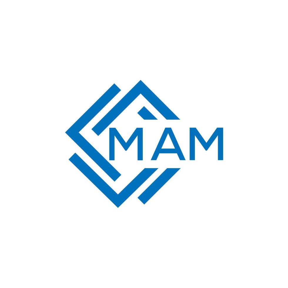 mam letra logo diseño en blanco antecedentes. mam creativo circulo letra logo concepto. mam letra diseño. vector