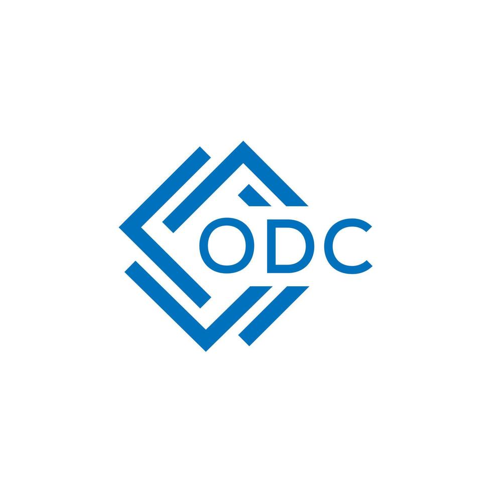ODC letter logo design on white background. ODC creative circle letter logo concept. ODC letter design. vector