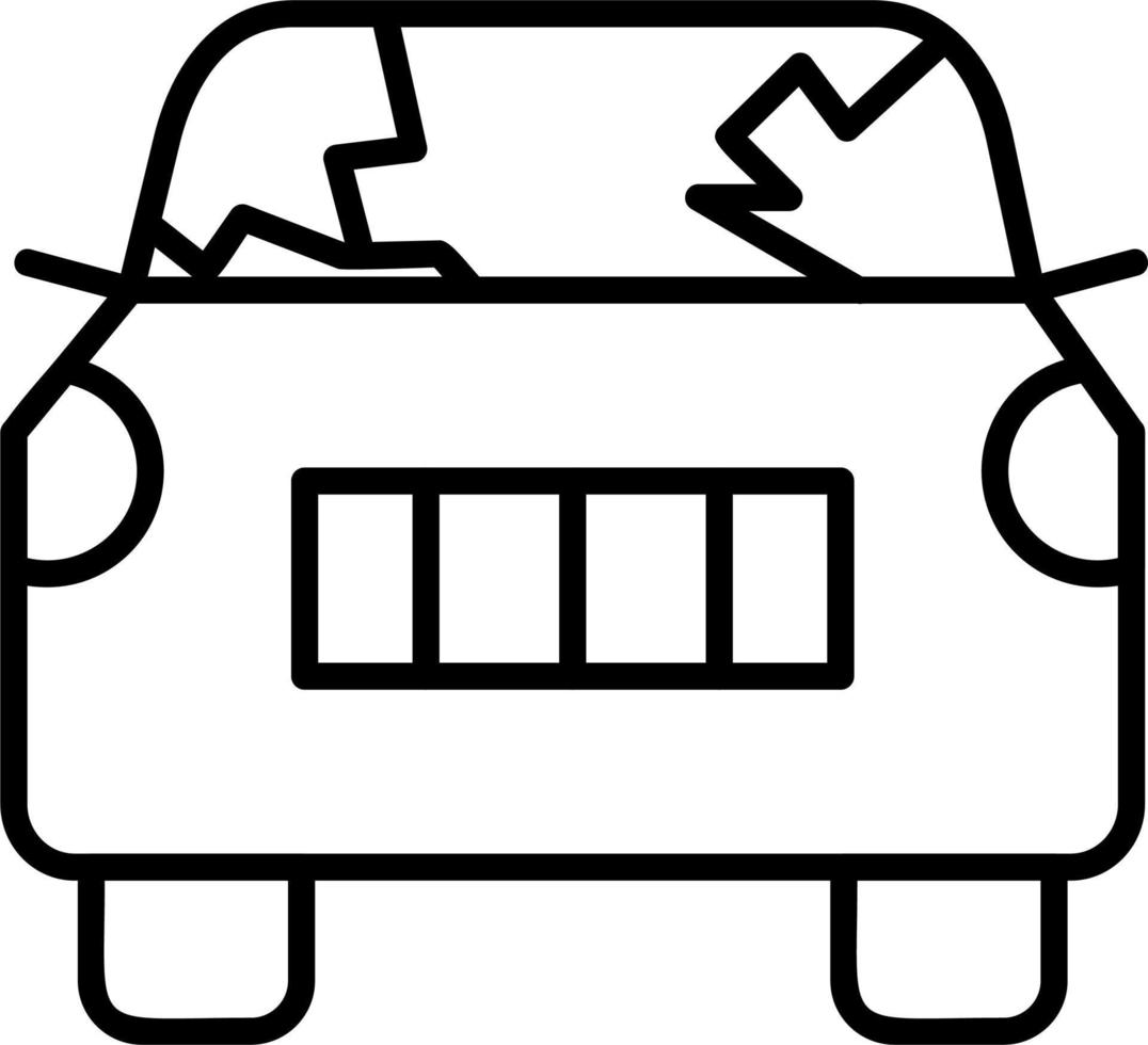 Broken Car Vector Icon