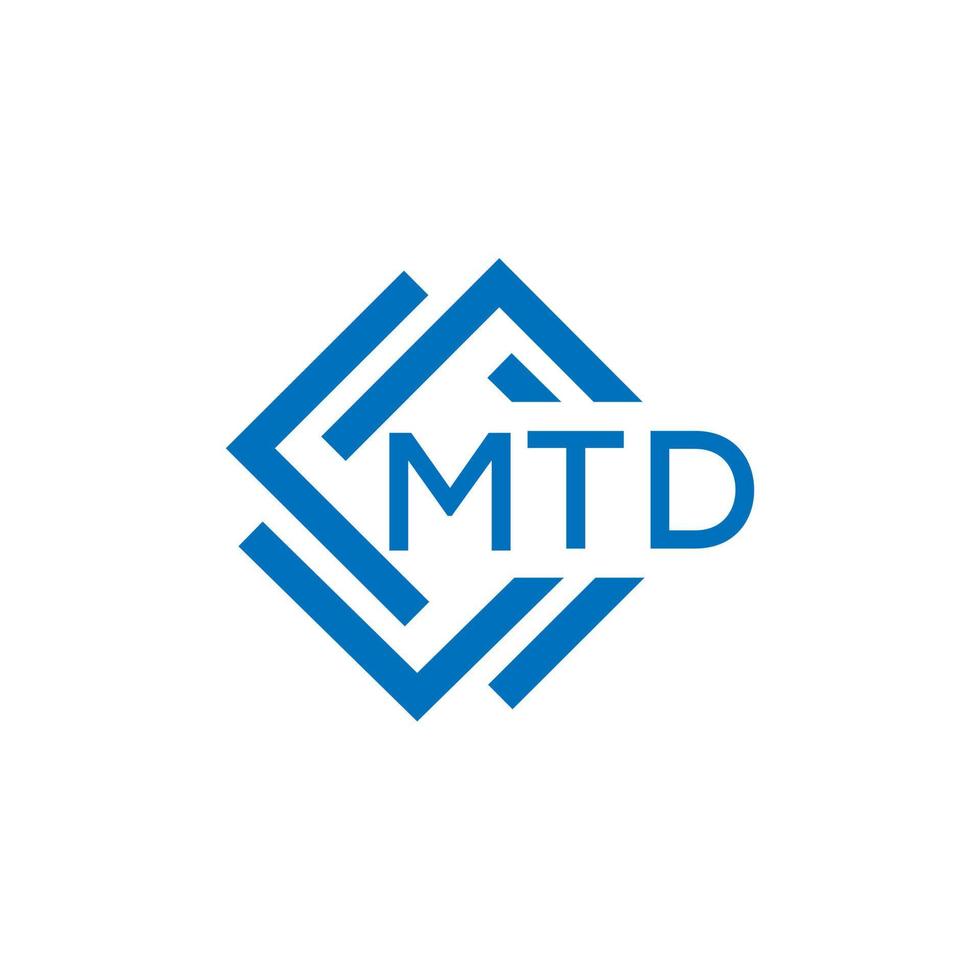 MTD letter logo design on white background. MTD creative circle letter logo concept. MTD letter design. vector