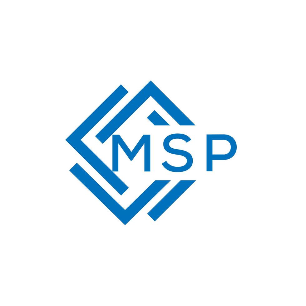 msp letra logo diseño en blanco antecedentes. msp creativo circulo letra logo concepto. msp