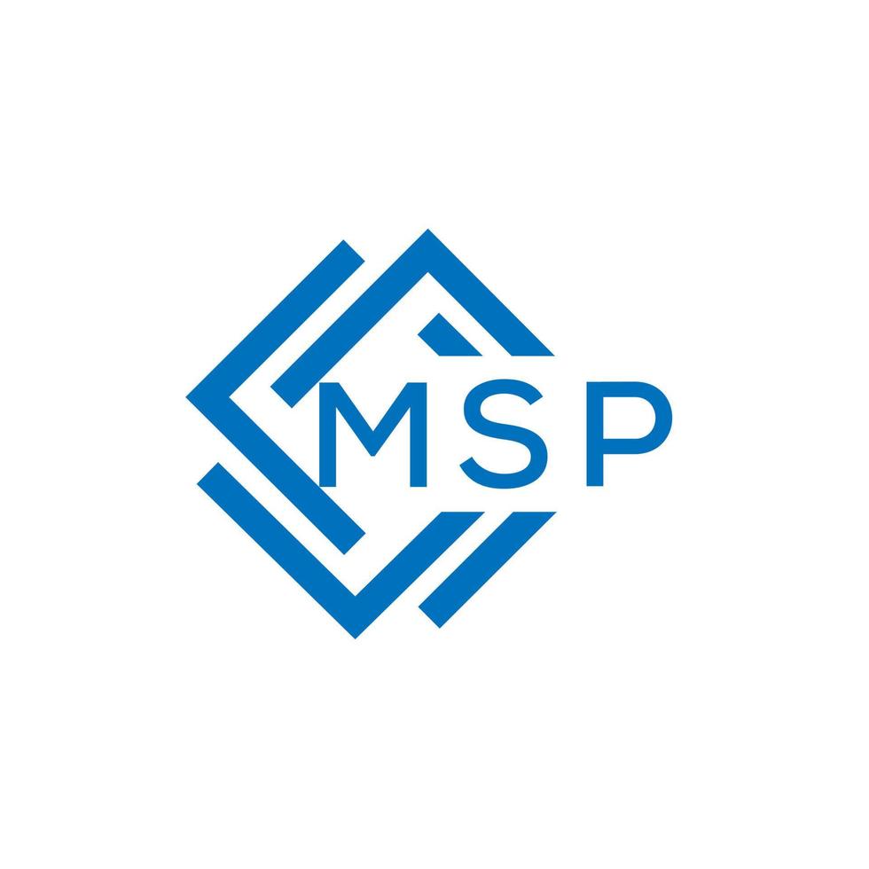 msp letra logo diseño en blanco antecedentes. msp creativo circulo letra logo concepto. msp letra diseño. vector