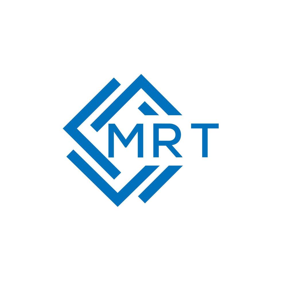 MRT letter logo design on white background. MRT creative circle letter logo concept. MRT letter design. vector