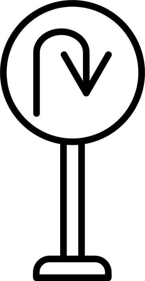 U Turn Vector Icon