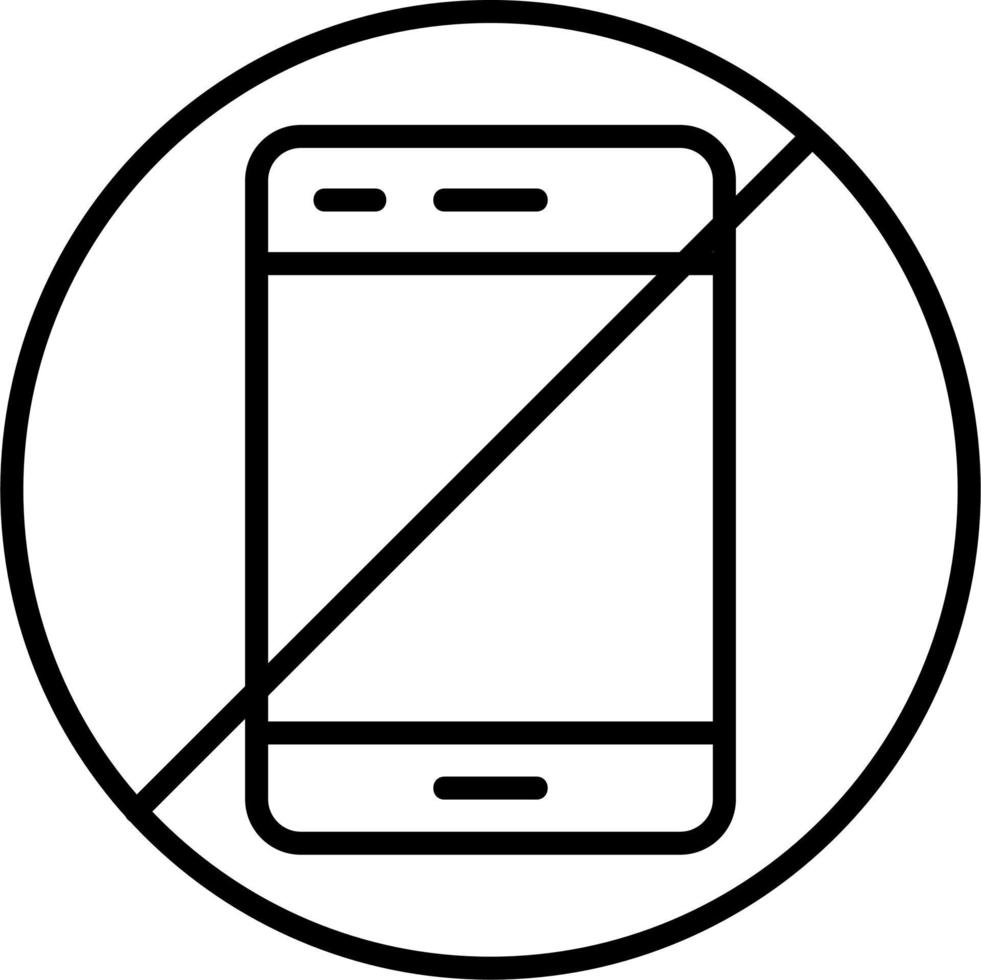 No Phone Vector Icon