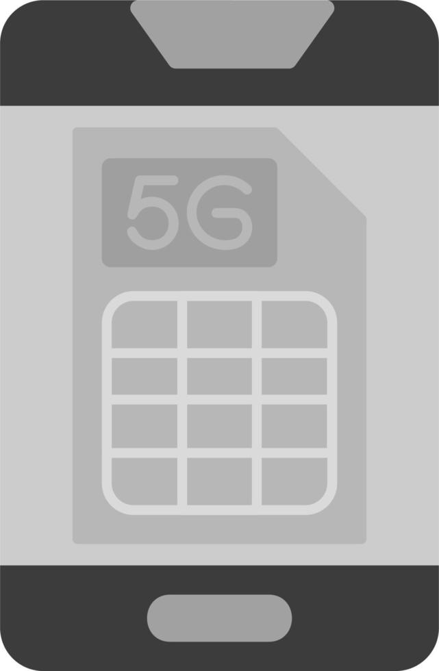 Smartphone 5g Sim Vector Icon