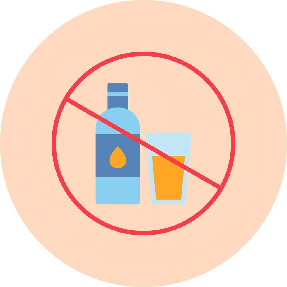 No Alcohol Vector Icon