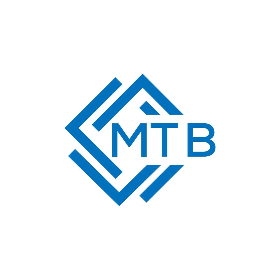 MTB letter logo design on white background. MTB creative circle letter logo concept. MTB letter design. vector