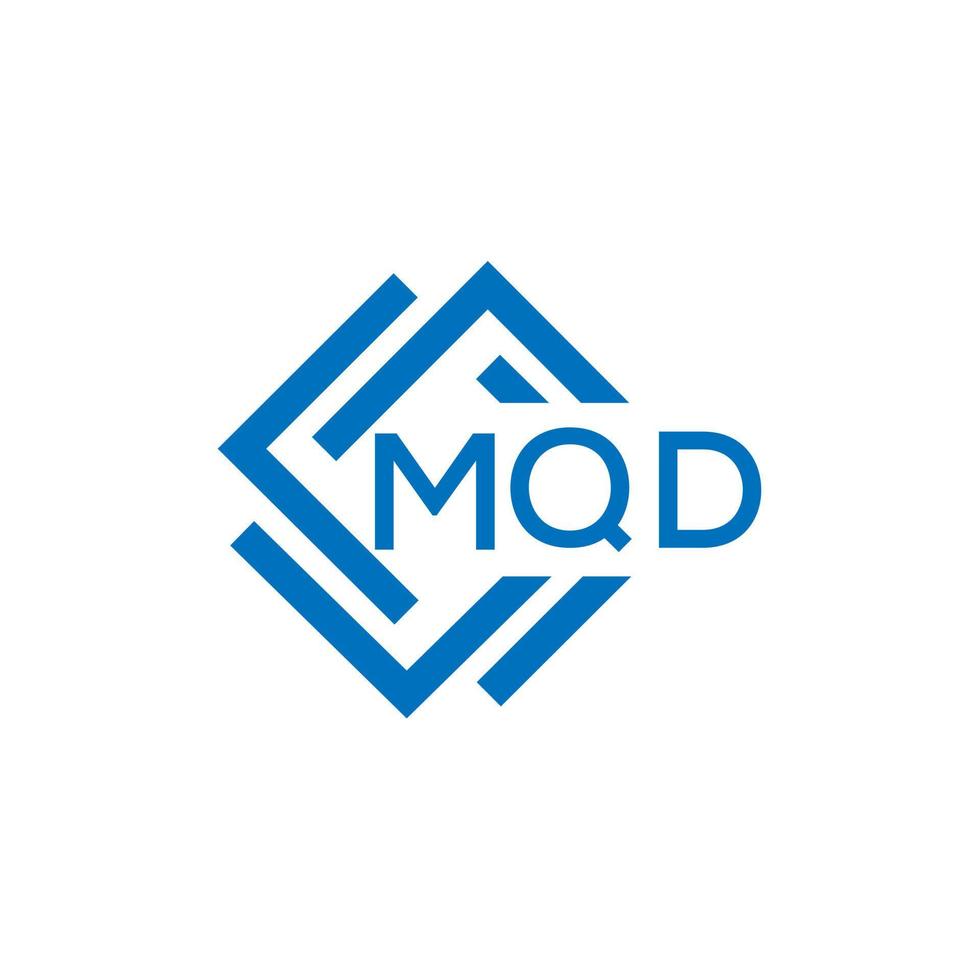 MQD letter logo design on white background. MQD creative circle letter logo concept. MQD letter design. vector