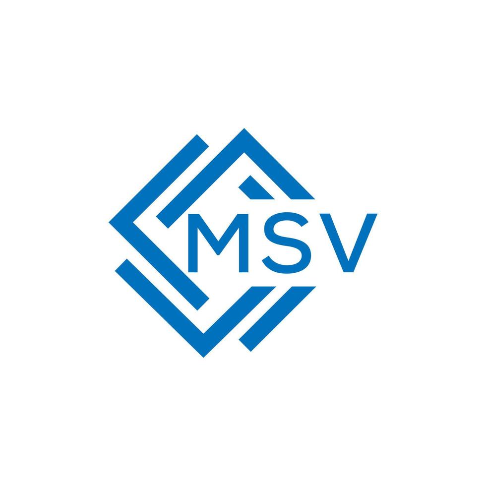 MSV letter logo design on white background. MSV creative circle letter logo concept. MSV letter design. vector