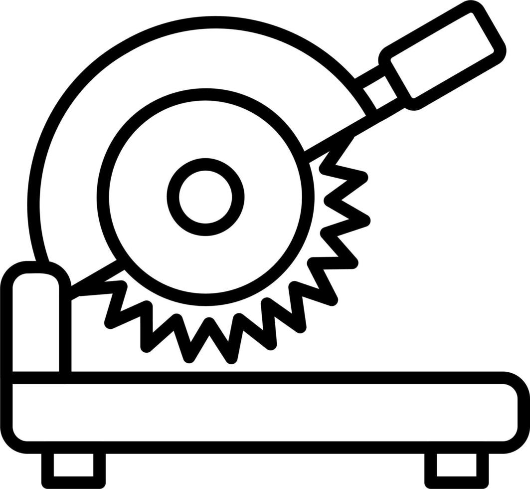 Metal Cutting Machine Vector Icon