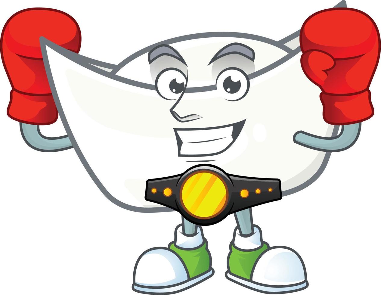 Chinese white ingot mascot vector