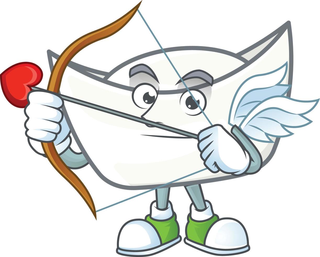 Chinese white ingot mascot vector