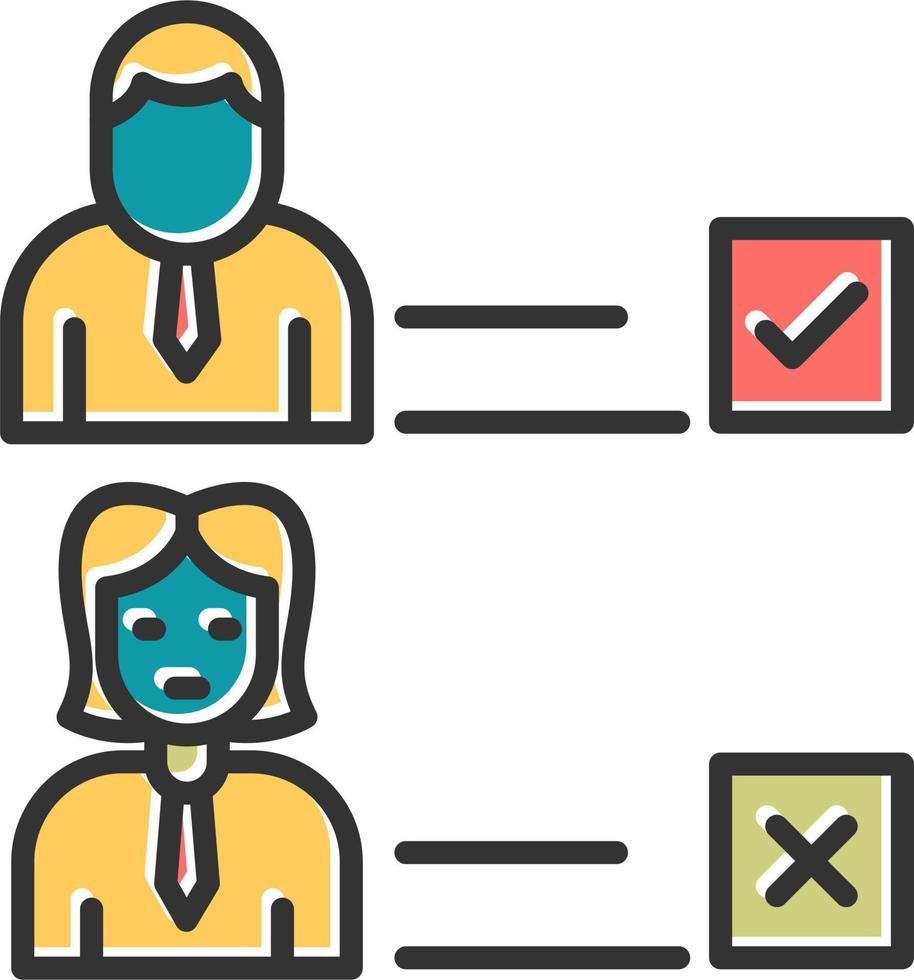 Selected Candidate Vector Icon