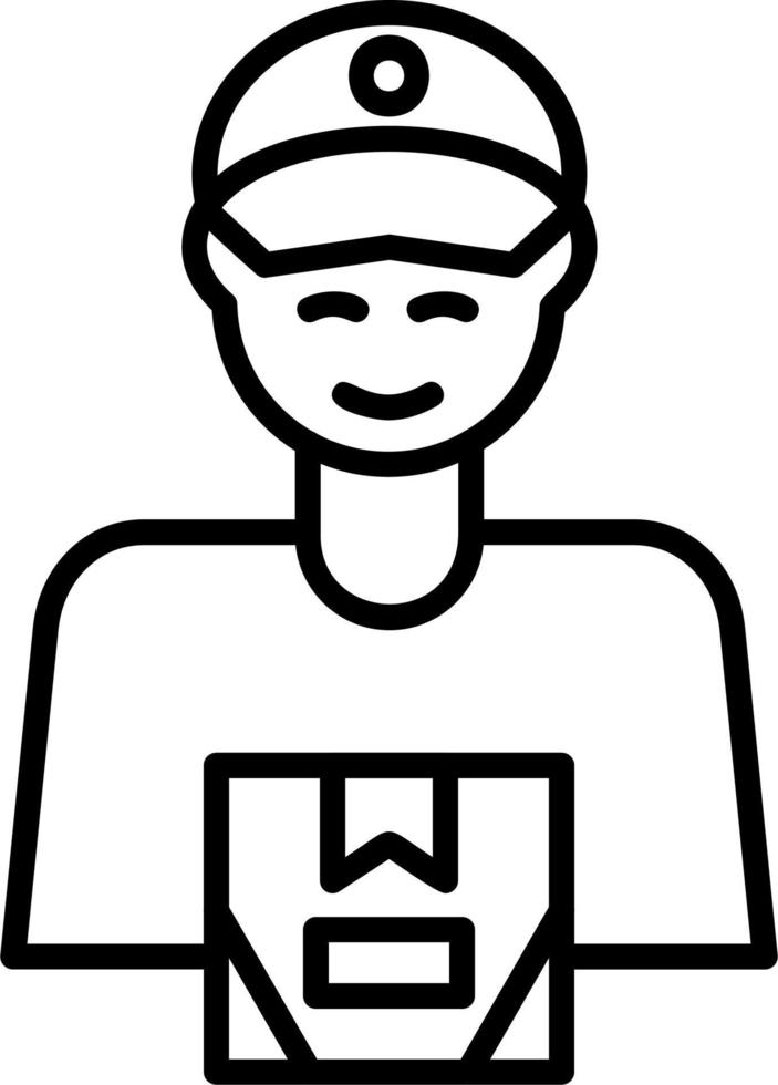 Delivery Man Vector Icon