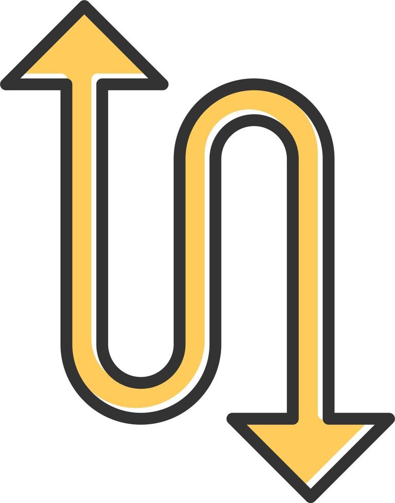 Zigzag Arrow Vector Icon