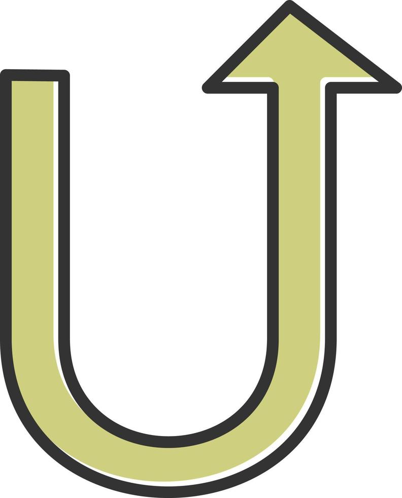 U Turn Vector Icon