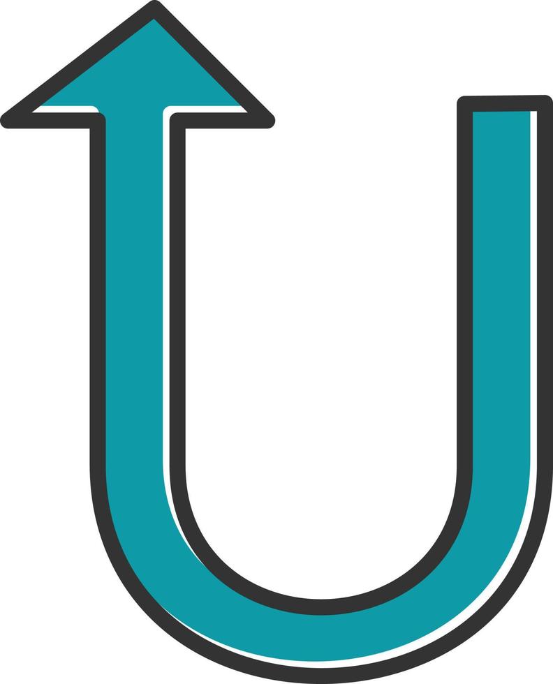 U Turn Vector Icon