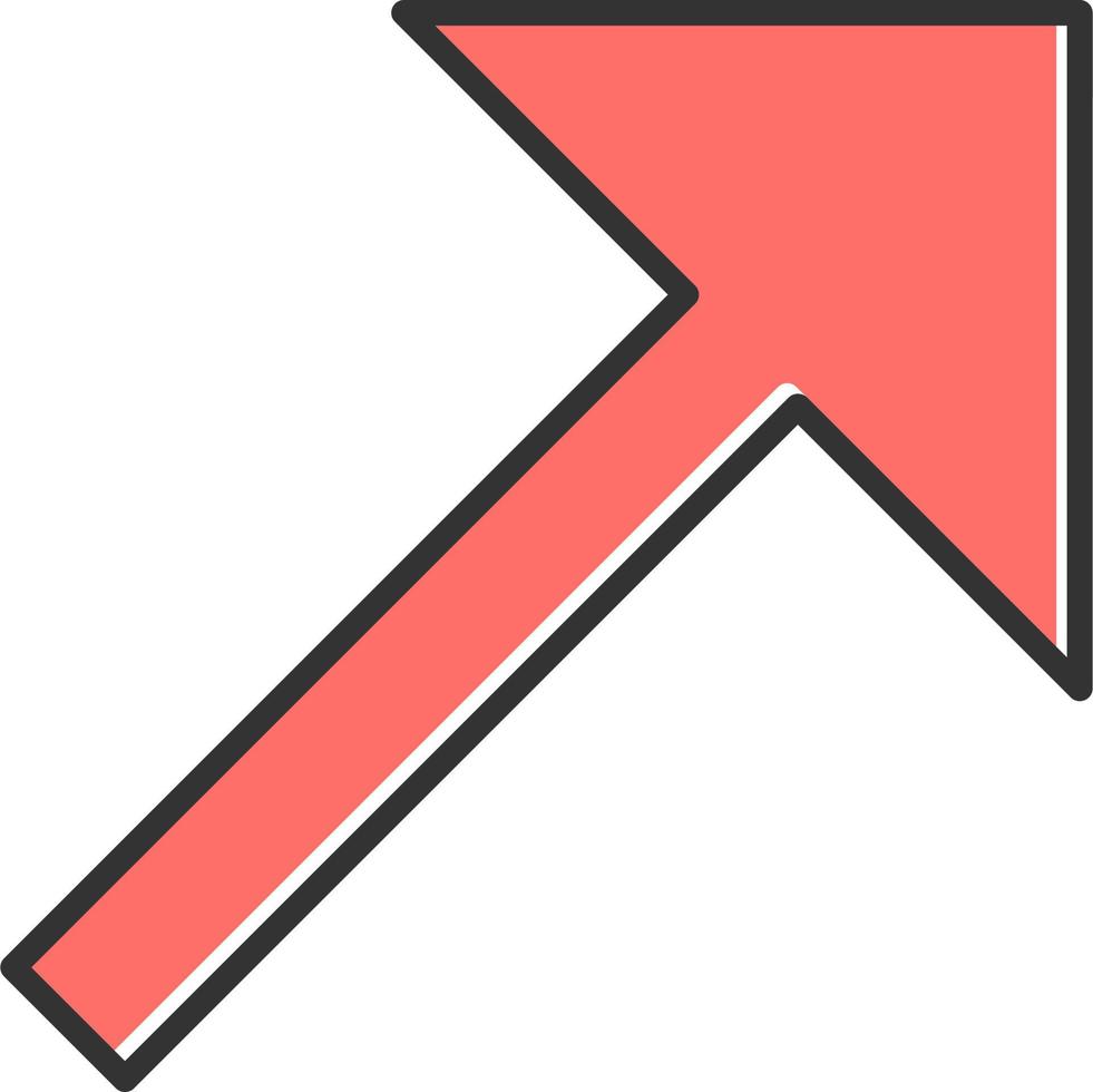 Up Right Arrow Vector Icon