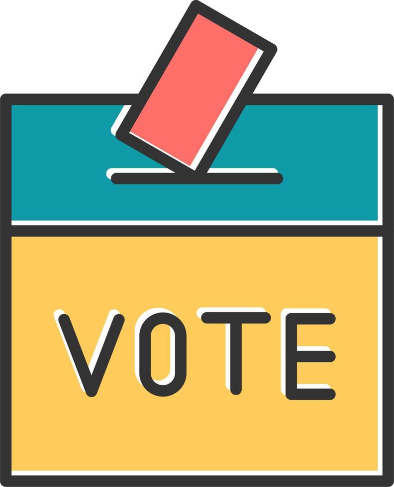 icono de vector de caja de votación