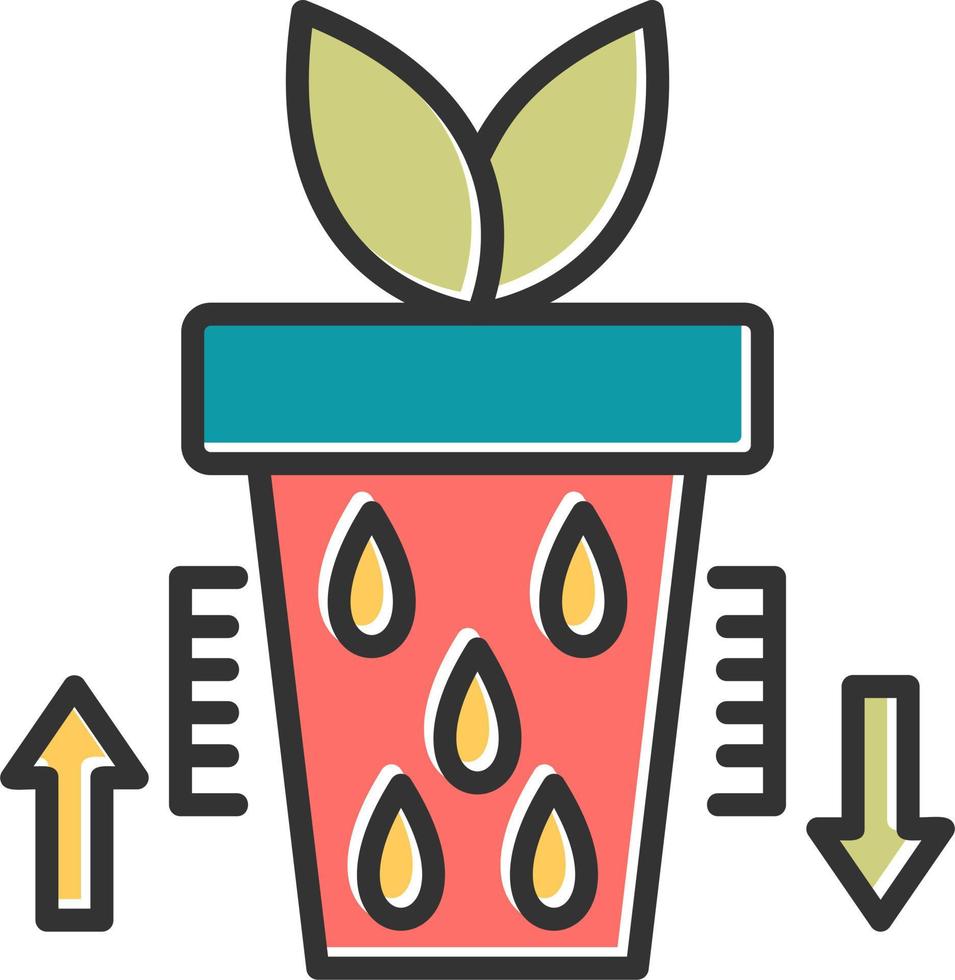 Water Level in plant Vector Icon